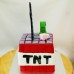 Minecraft Cube and Sword Cake (D)